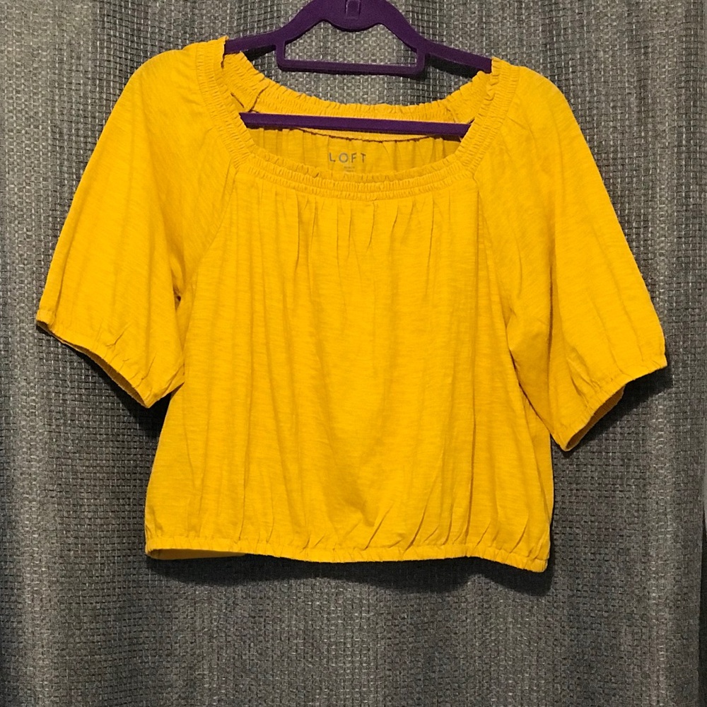 LOFT Bubble Hem Tee large NWT